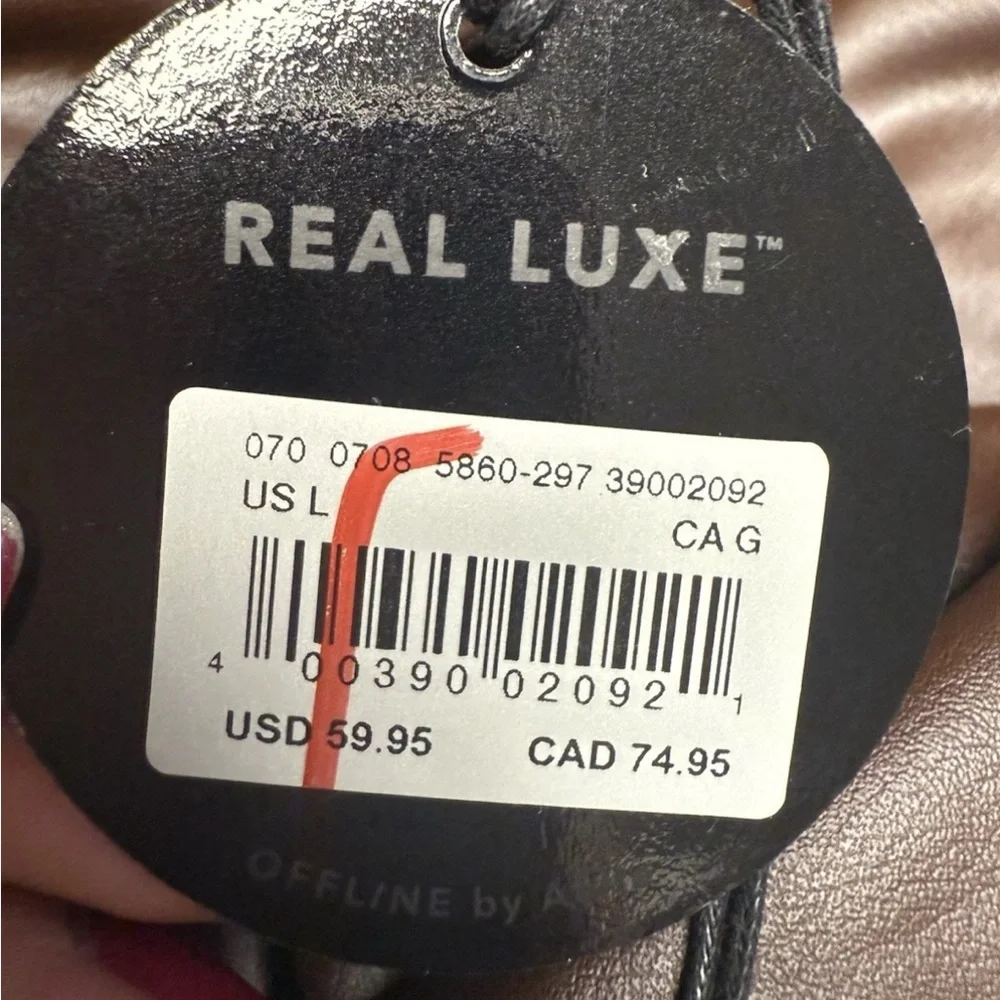 Offline By Aerie NWT Real Luxe Faux Leather High Waist Legging Dark Brown Large